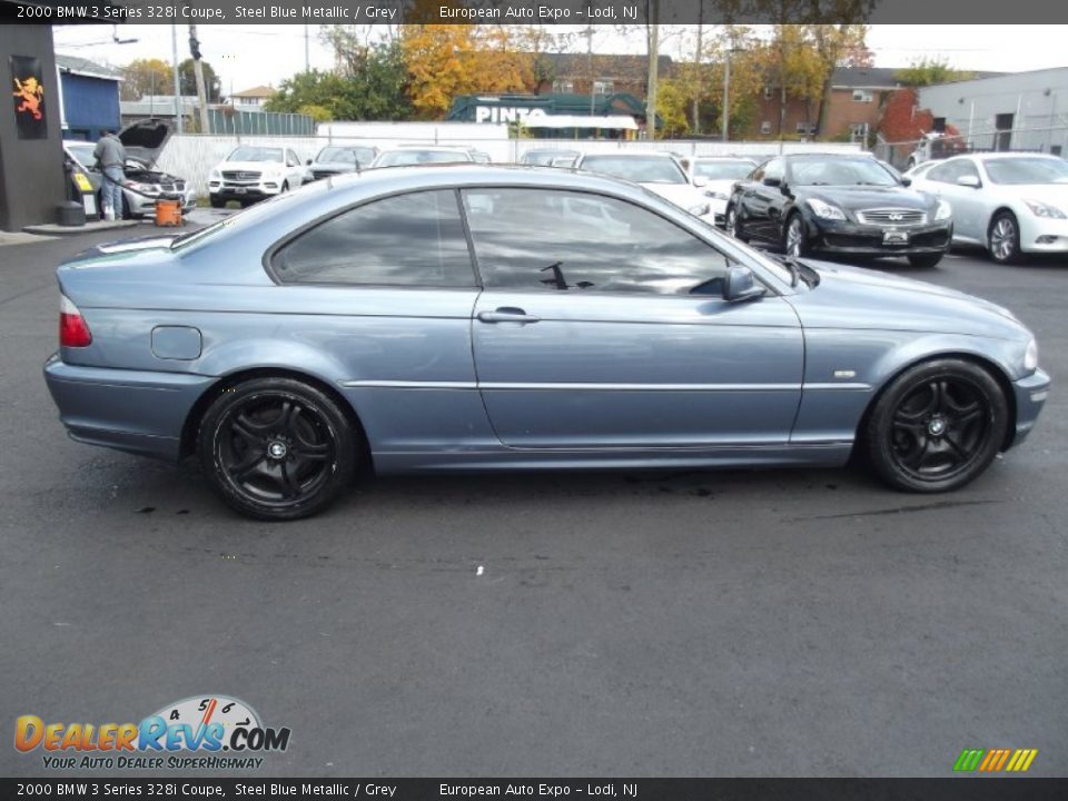 2000 BMW 3 Series 328i Coupe Steel Blue Metallic / Grey Photo #6
