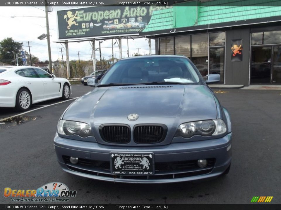2000 BMW 3 Series 328i Coupe Steel Blue Metallic / Grey Photo #7