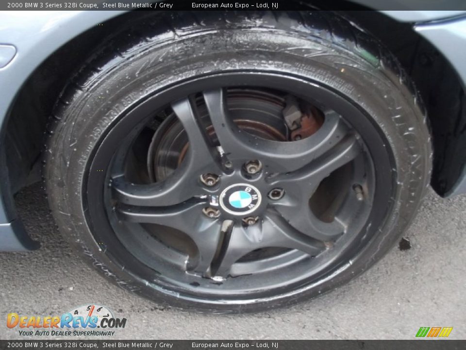 2000 BMW 3 Series 328i Coupe Steel Blue Metallic / Grey Photo #9