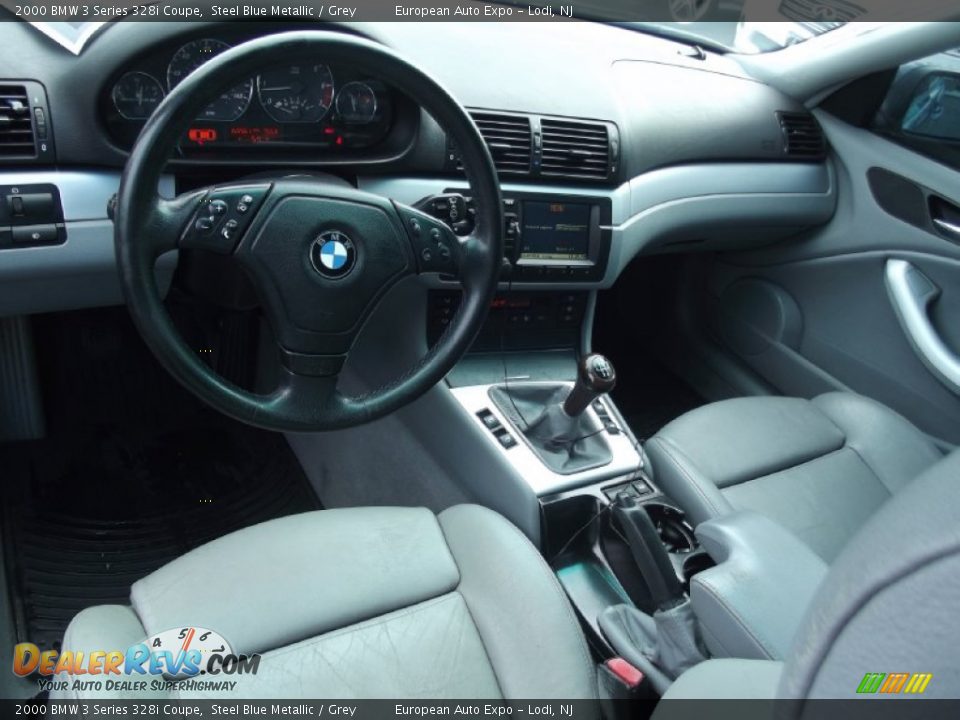 2000 BMW 3 Series 328i Coupe Steel Blue Metallic / Grey Photo #10