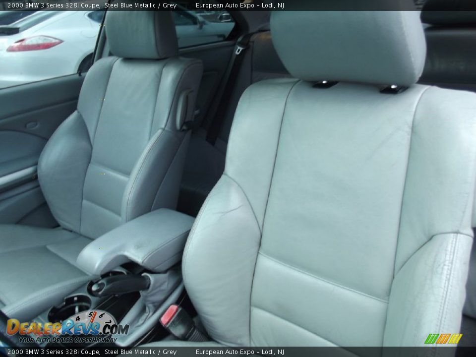 2000 BMW 3 Series 328i Coupe Steel Blue Metallic / Grey Photo #11