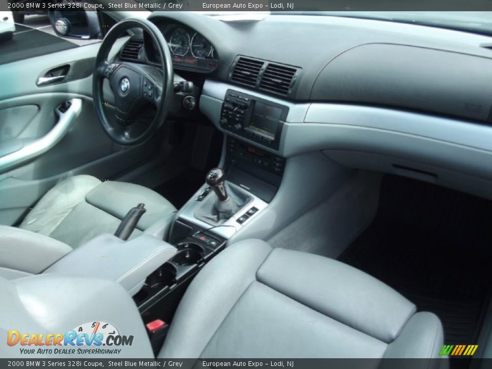 2000 BMW 3 Series 328i Coupe Steel Blue Metallic / Grey Photo #13