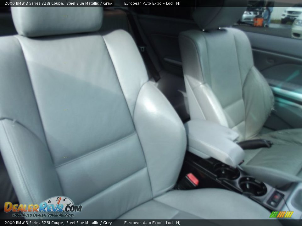 2000 BMW 3 Series 328i Coupe Steel Blue Metallic / Grey Photo #14