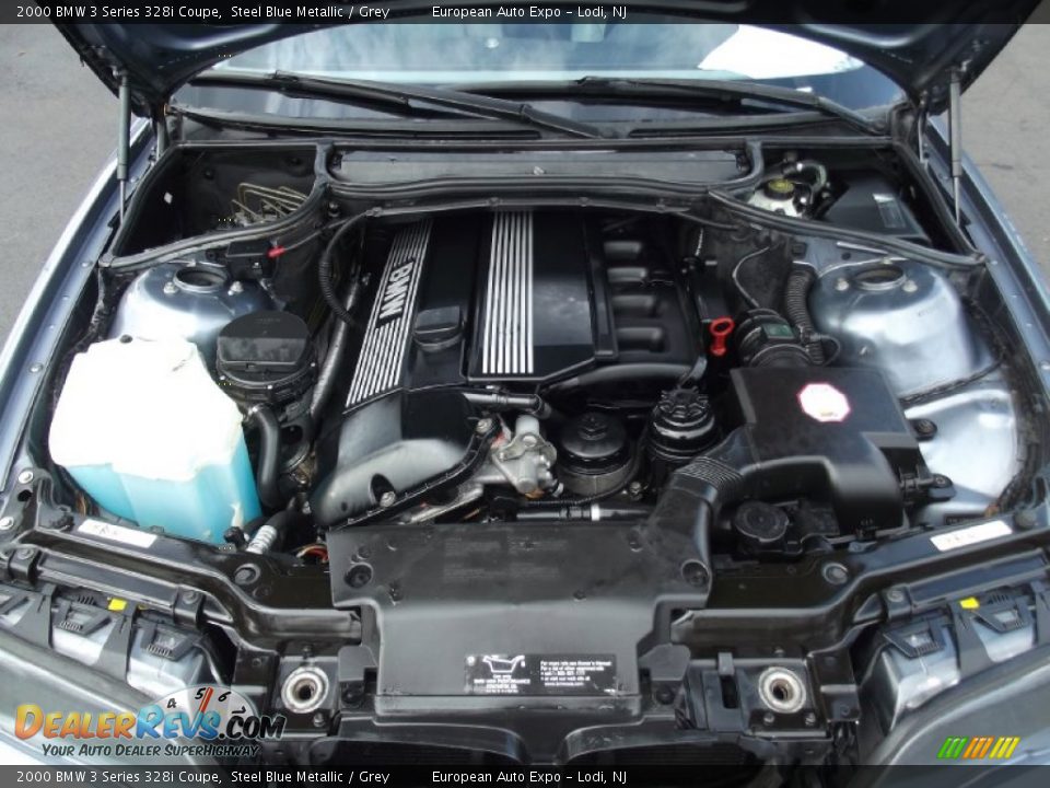 2000 BMW 3 Series 328i Coupe Steel Blue Metallic / Grey Photo #33
