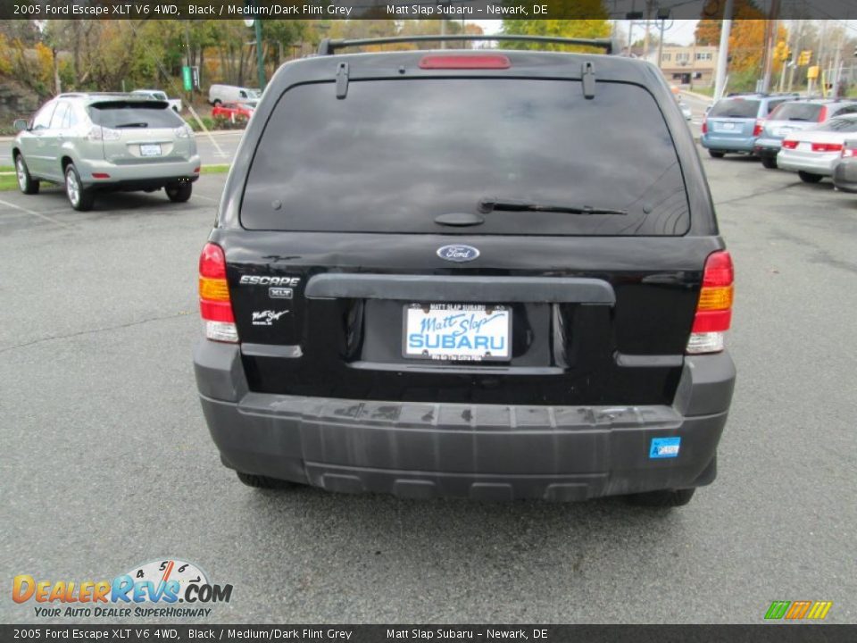 2005 Ford Escape XLT V6 4WD Black / Medium/Dark Flint Grey Photo #7
