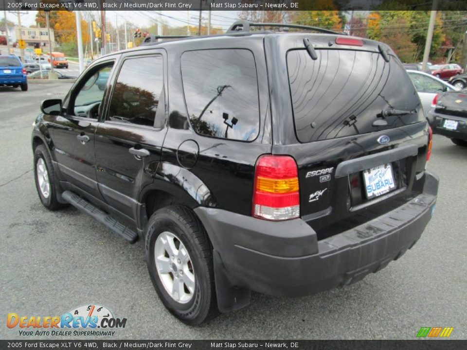 2005 Ford Escape XLT V6 4WD Black / Medium/Dark Flint Grey Photo #8
