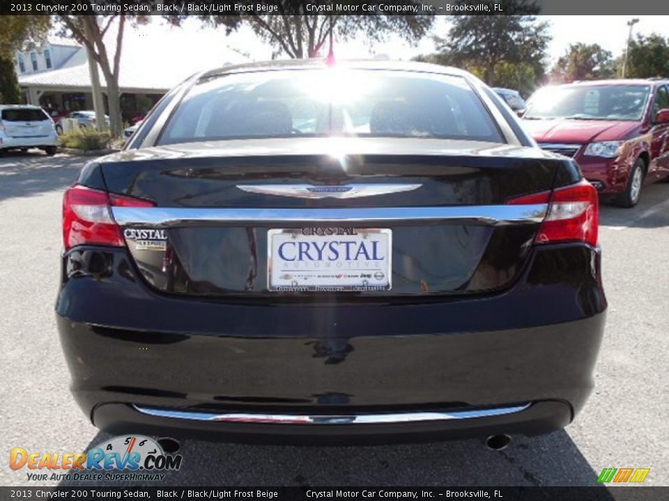 2013 Chrysler 200 Touring Sedan Black / Black/Light Frost Beige Photo #7