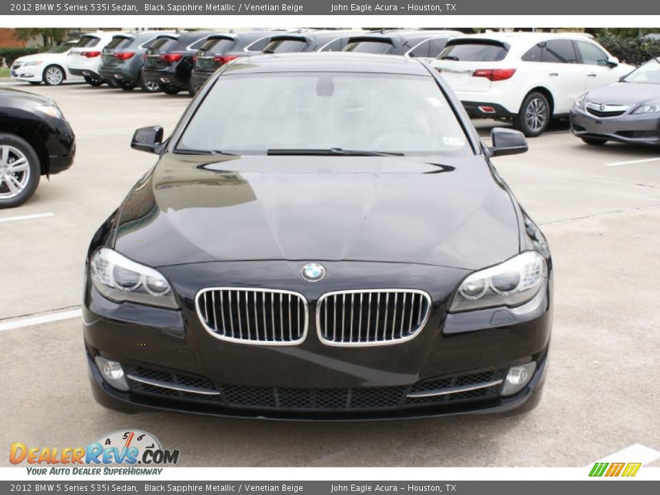 2012 BMW 5 Series 535i Sedan Black Sapphire Metallic / Venetian Beige Photo #3