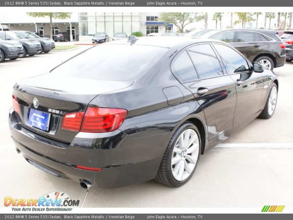 2012 BMW 5 Series 535i Sedan Black Sapphire Metallic / Venetian Beige Photo #8