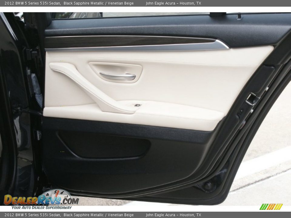 2012 BMW 5 Series 535i Sedan Black Sapphire Metallic / Venetian Beige Photo #20