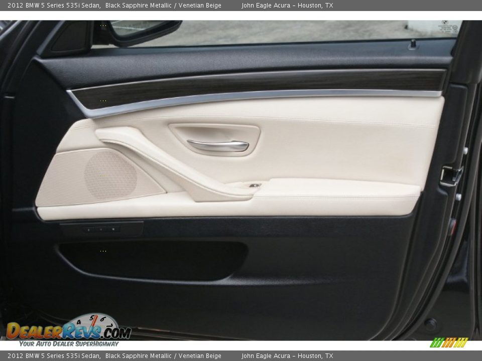 2012 BMW 5 Series 535i Sedan Black Sapphire Metallic / Venetian Beige Photo #23