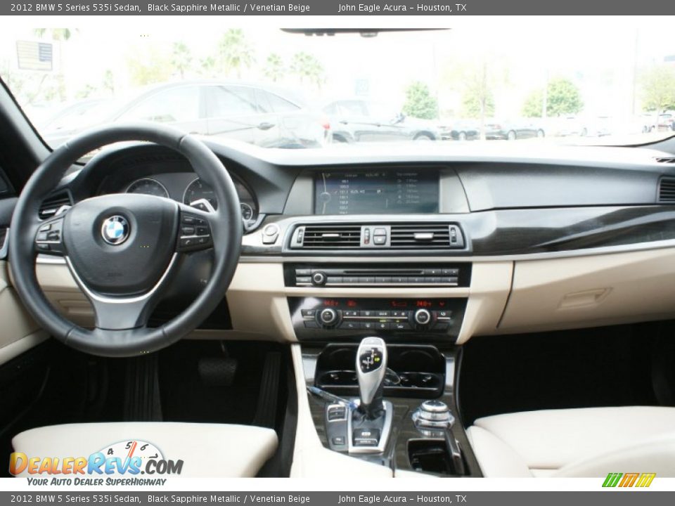 2012 BMW 5 Series 535i Sedan Black Sapphire Metallic / Venetian Beige Photo #27