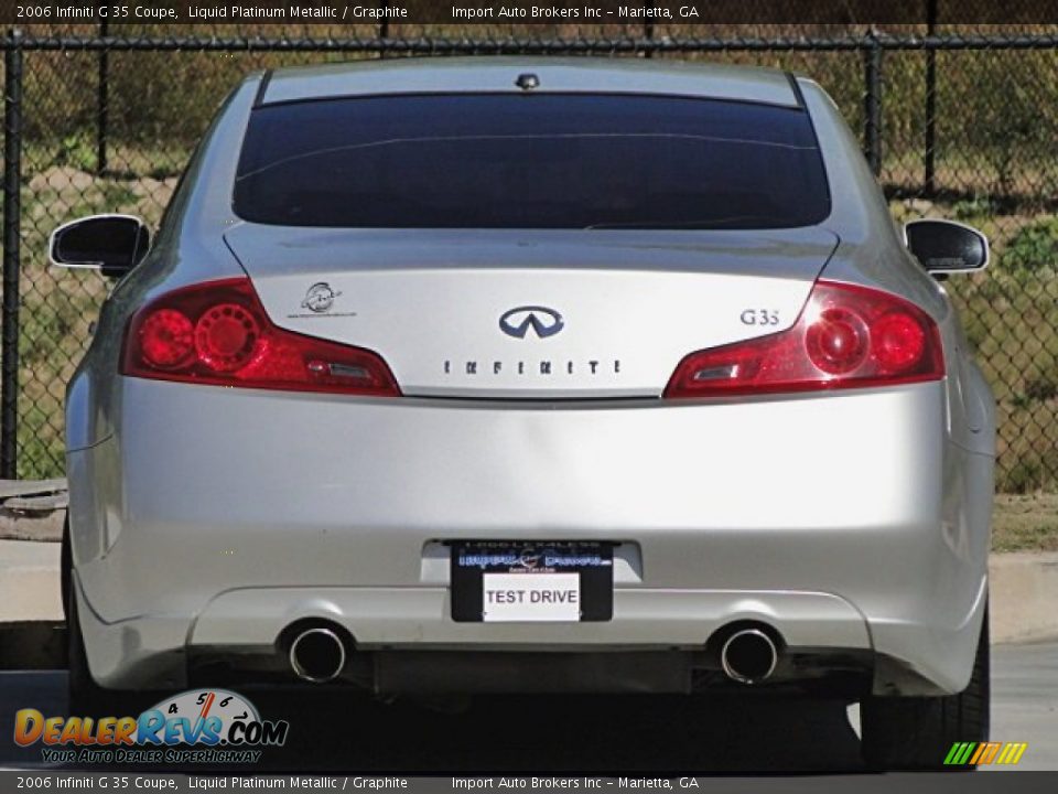 2006 Infiniti G 35 Coupe Liquid Platinum Metallic / Graphite Photo #6