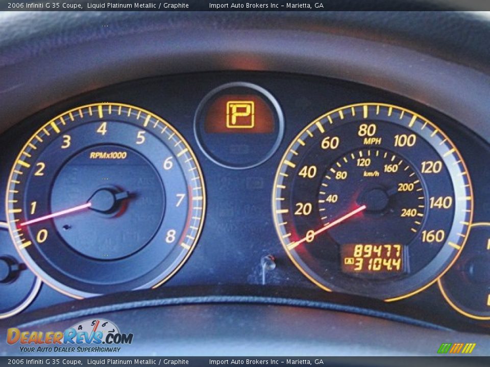 2006 Infiniti G 35 Coupe Liquid Platinum Metallic / Graphite Photo #12