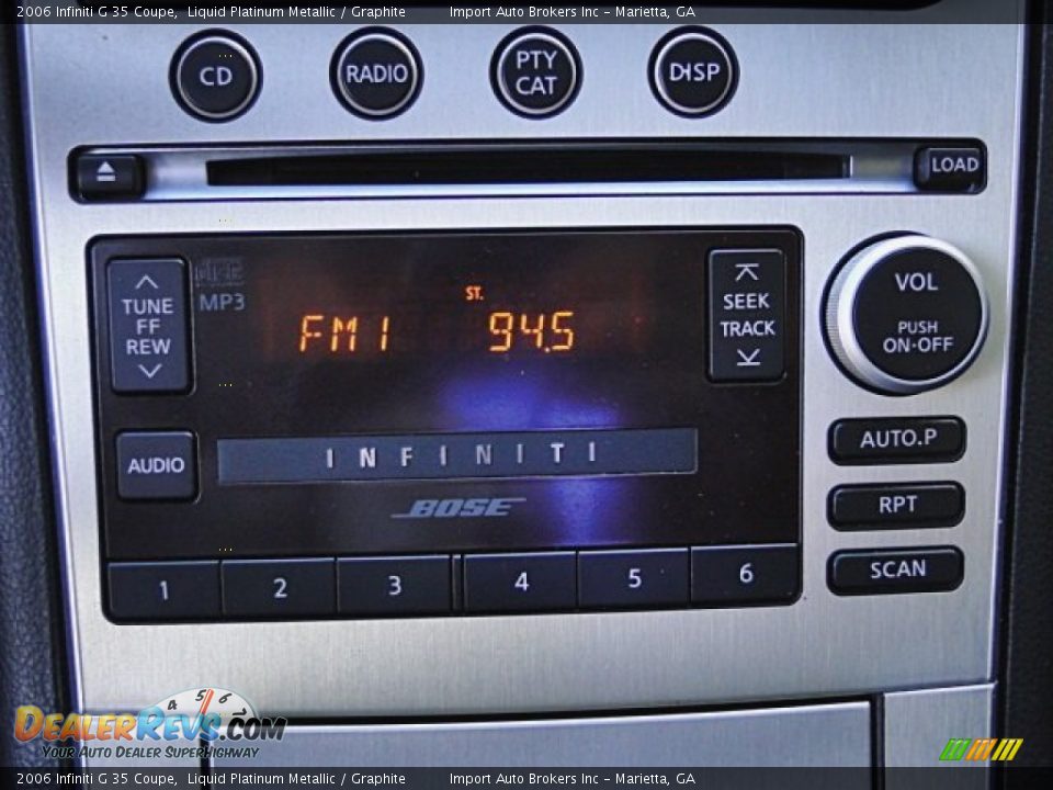 2006 Infiniti G 35 Coupe Liquid Platinum Metallic / Graphite Photo #19
