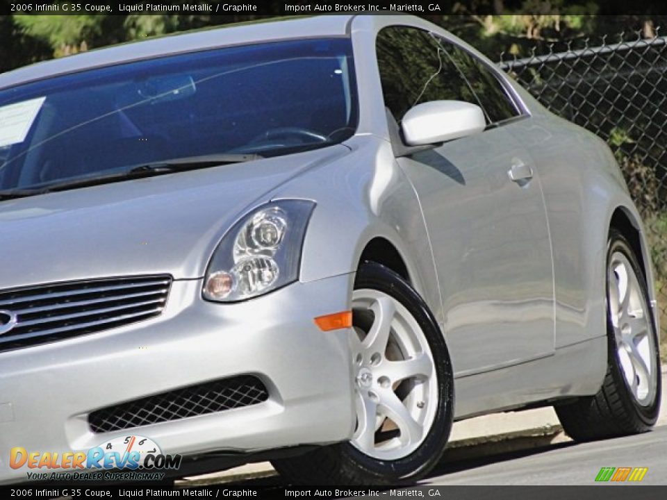 2006 Infiniti G 35 Coupe Liquid Platinum Metallic / Graphite Photo #25
