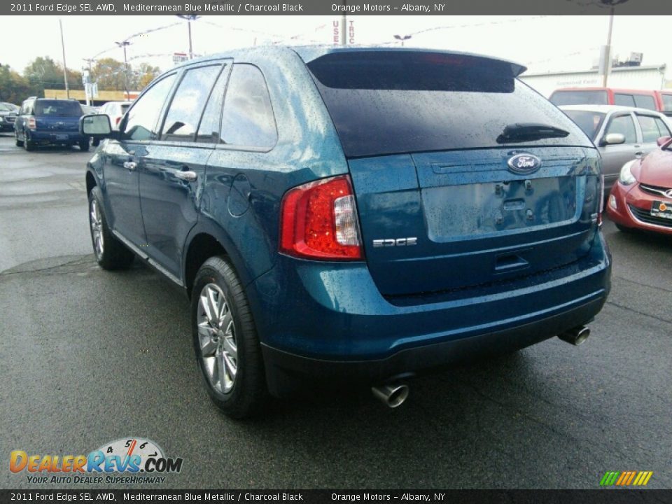 2011 Ford Edge SEL AWD Mediterranean Blue Metallic / Charcoal Black Photo #4