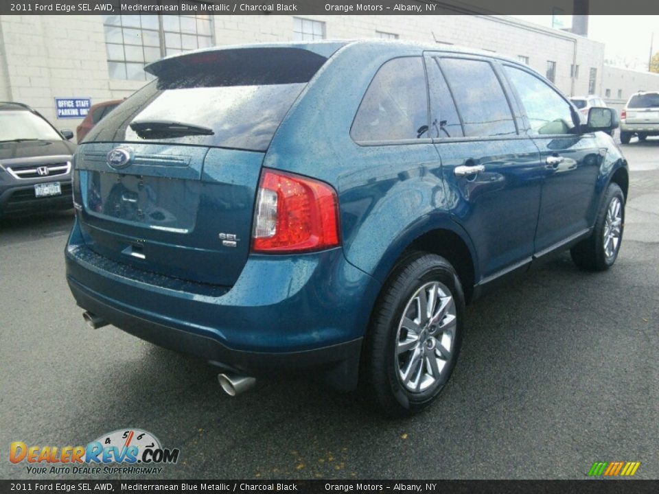 2011 Ford Edge SEL AWD Mediterranean Blue Metallic / Charcoal Black Photo #5