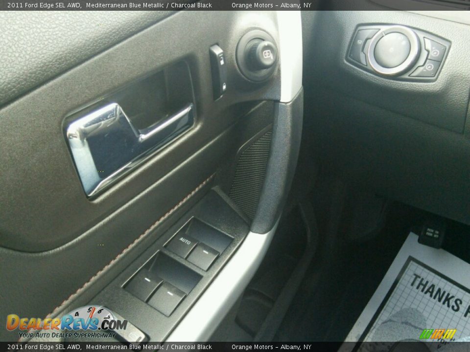 2011 Ford Edge SEL AWD Mediterranean Blue Metallic / Charcoal Black Photo #13