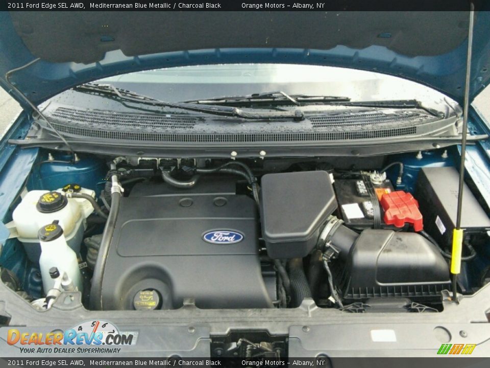 2011 Ford Edge SEL AWD Mediterranean Blue Metallic / Charcoal Black Photo #18