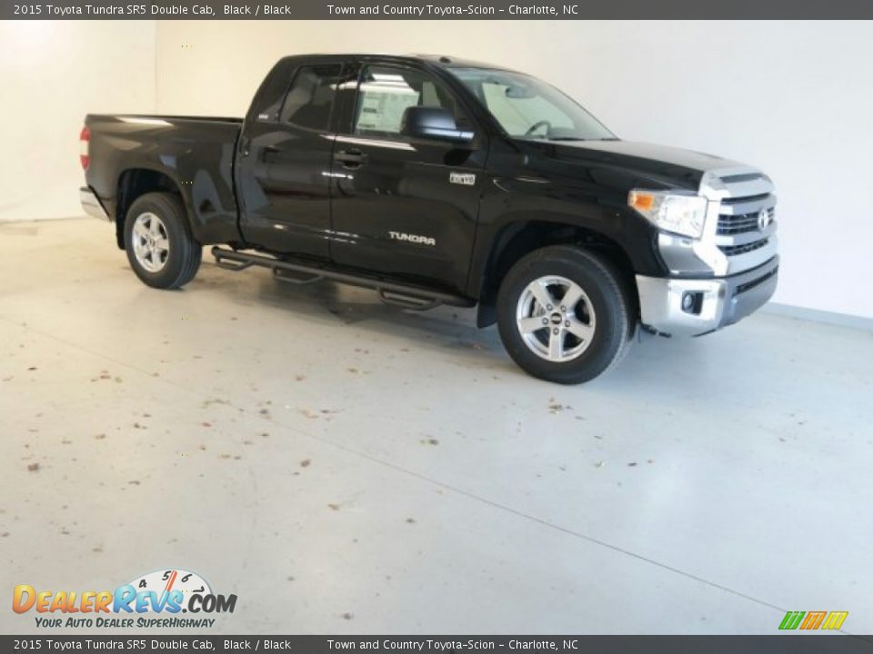 2015 Toyota Tundra SR5 Double Cab Black / Black Photo #4
