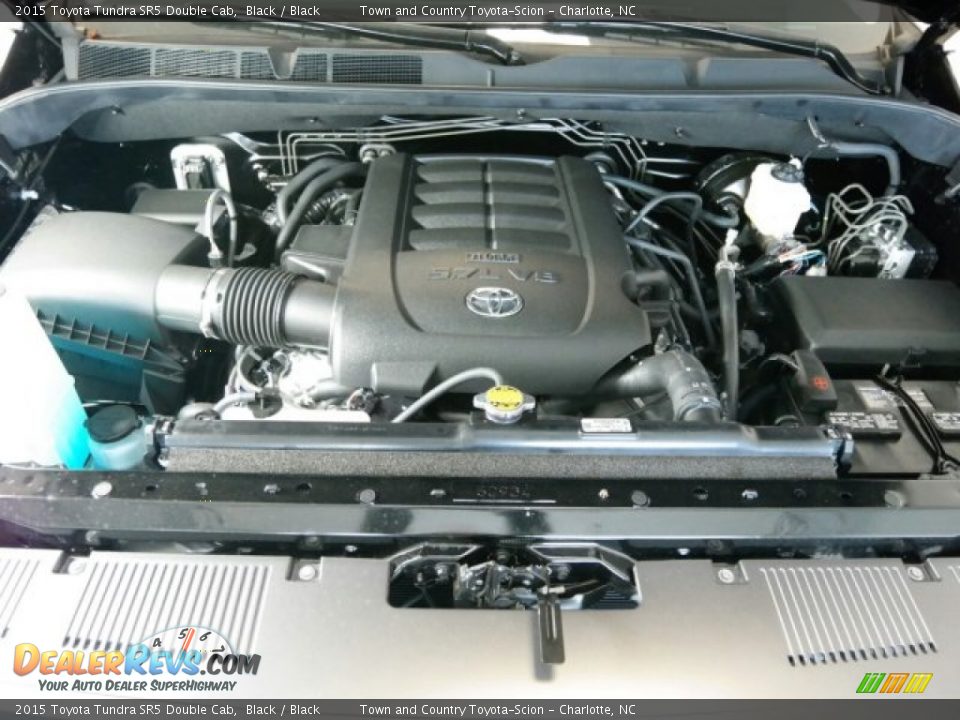 2015 Toyota Tundra SR5 Double Cab Black / Black Photo #7