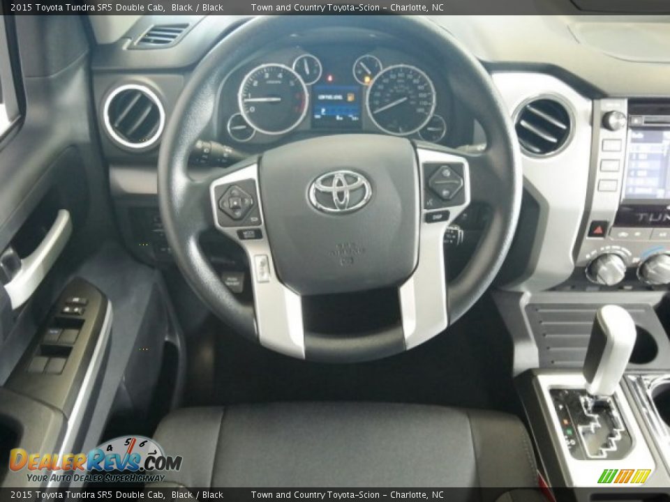 2015 Toyota Tundra SR5 Double Cab Black / Black Photo #12