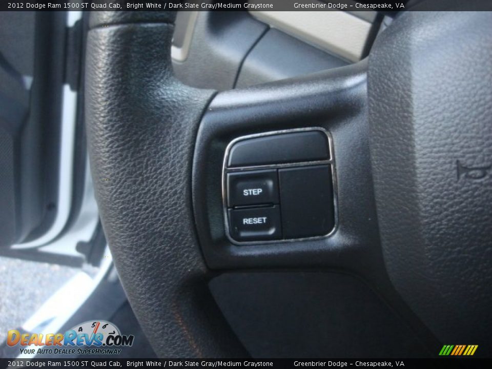 2012 Dodge Ram 1500 ST Quad Cab Bright White / Dark Slate Gray/Medium Graystone Photo #7