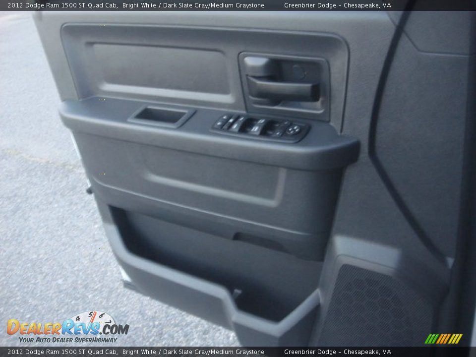 2012 Dodge Ram 1500 ST Quad Cab Bright White / Dark Slate Gray/Medium Graystone Photo #8