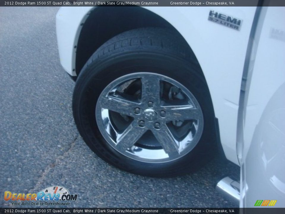 2012 Dodge Ram 1500 ST Quad Cab Bright White / Dark Slate Gray/Medium Graystone Photo #23