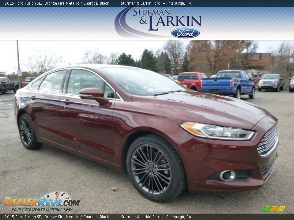 2015 Ford Fusion SE Bronze Fire Metallic / Charcoal Black Photo #1