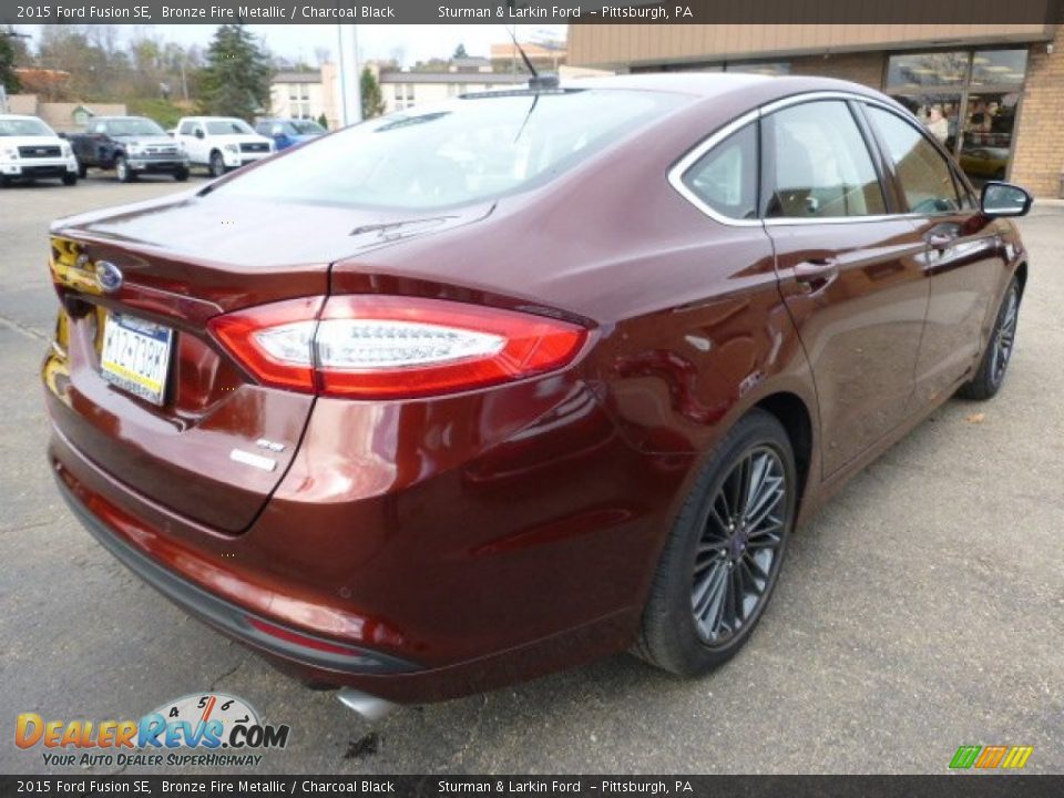 2015 Ford Fusion SE Bronze Fire Metallic / Charcoal Black Photo #2