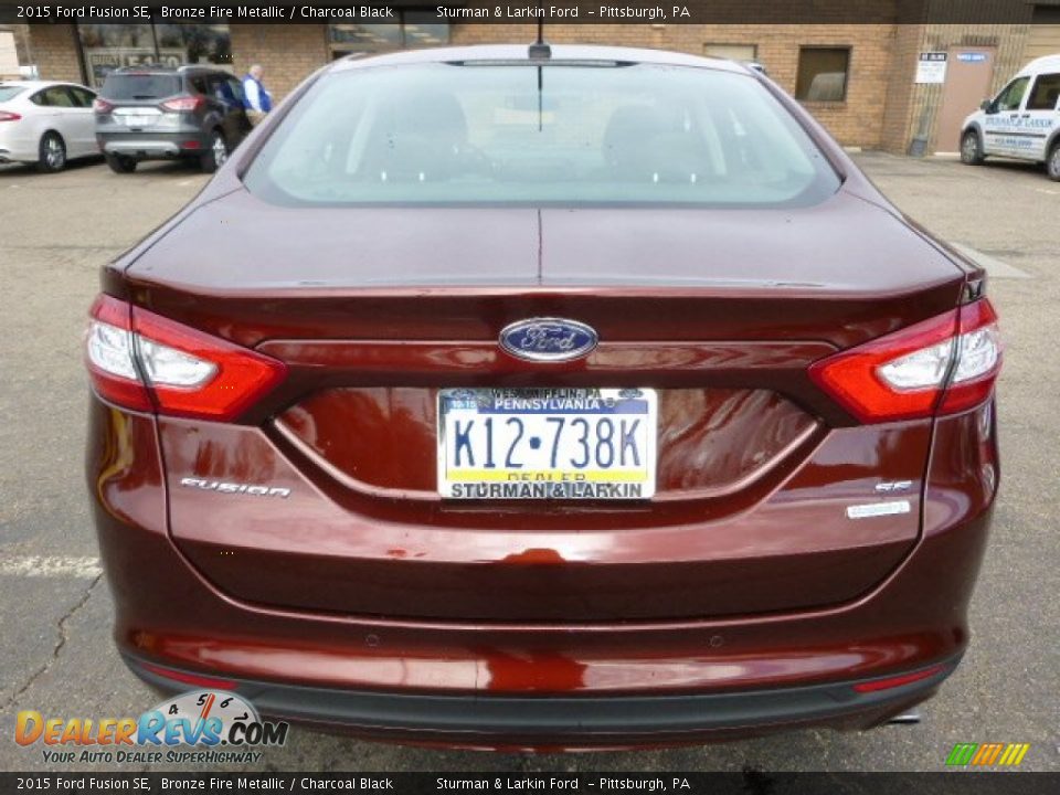 2015 Ford Fusion SE Bronze Fire Metallic / Charcoal Black Photo #3