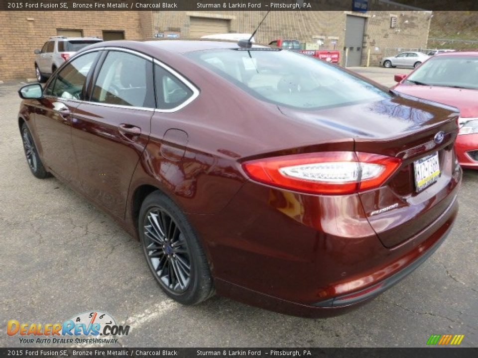 2015 Ford Fusion SE Bronze Fire Metallic / Charcoal Black Photo #4