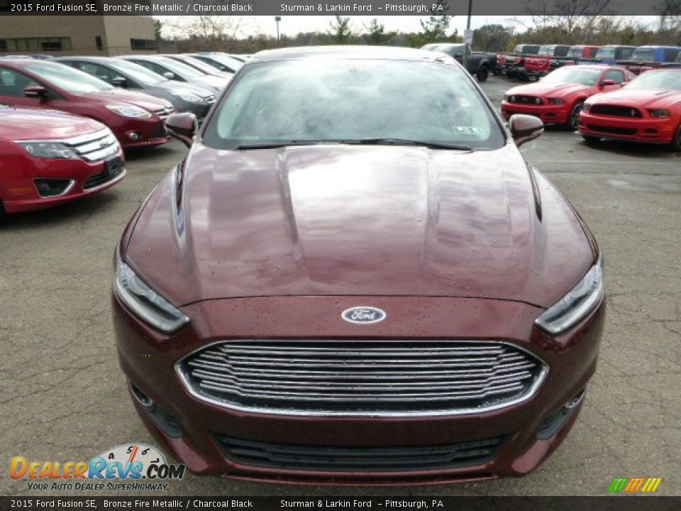 2015 Ford Fusion SE Bronze Fire Metallic / Charcoal Black Photo #6