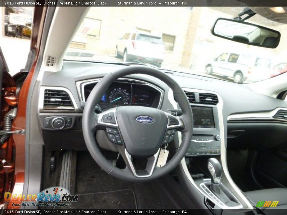2015 Ford Fusion SE Bronze Fire Metallic / Charcoal Black Photo #10