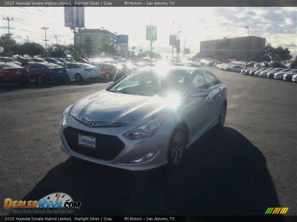 2015 Hyundai Sonata Hybrid Limited Starlight Silver / Gray Photo #1