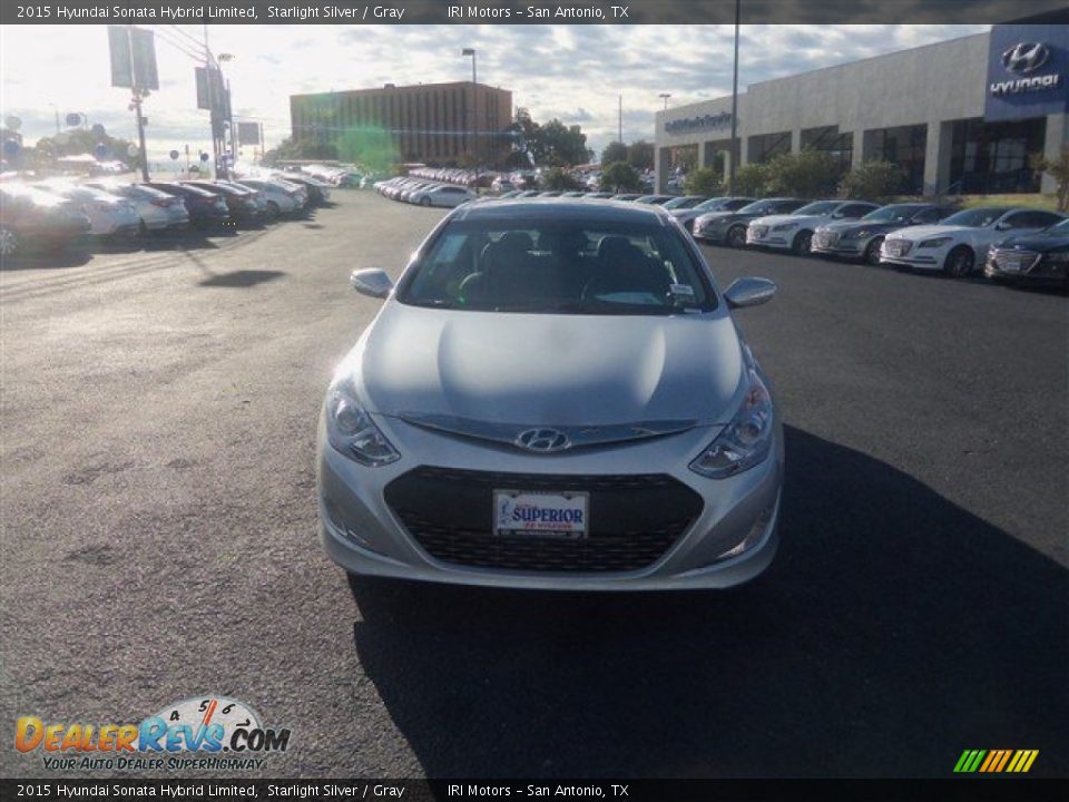 2015 Hyundai Sonata Hybrid Limited Starlight Silver / Gray Photo #2