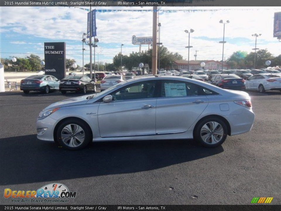 2015 Hyundai Sonata Hybrid Limited Starlight Silver / Gray Photo #3