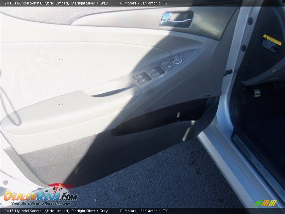 2015 Hyundai Sonata Hybrid Limited Starlight Silver / Gray Photo #5