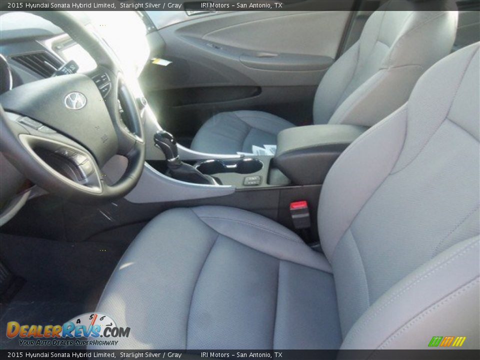 2015 Hyundai Sonata Hybrid Limited Starlight Silver / Gray Photo #6