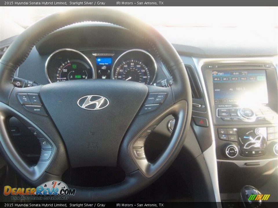 2015 Hyundai Sonata Hybrid Limited Starlight Silver / Gray Photo #7