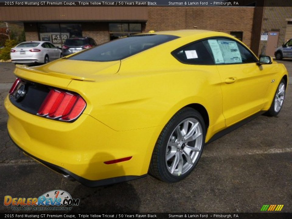 Triple Yellow Tricoat 2015 Ford Mustang GT Premium Coupe Photo #3
