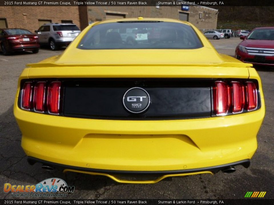 Triple Yellow Tricoat 2015 Ford Mustang GT Premium Coupe Photo #4