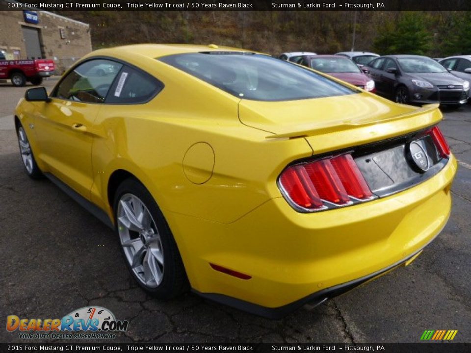 Triple Yellow Tricoat 2015 Ford Mustang GT Premium Coupe Photo #5
