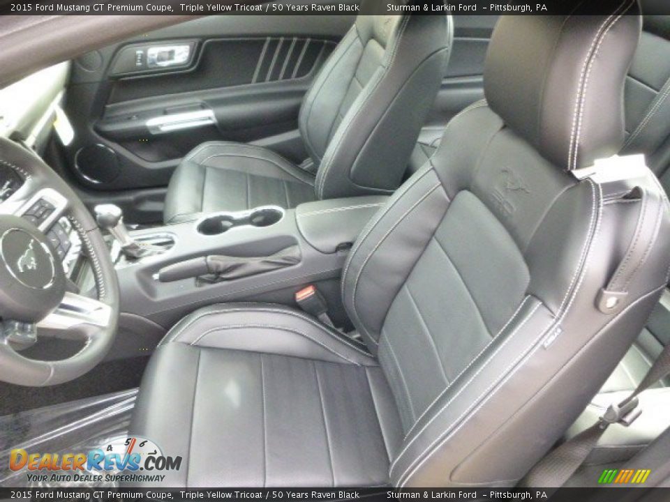Front Seat of 2015 Ford Mustang GT Premium Coupe Photo #13