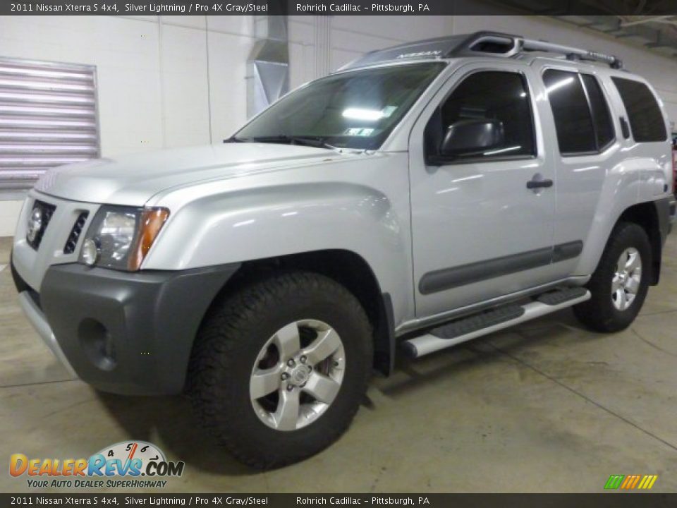 2011 Nissan Xterra S 4x4 Silver Lightning / Pro 4X Gray/Steel Photo #1