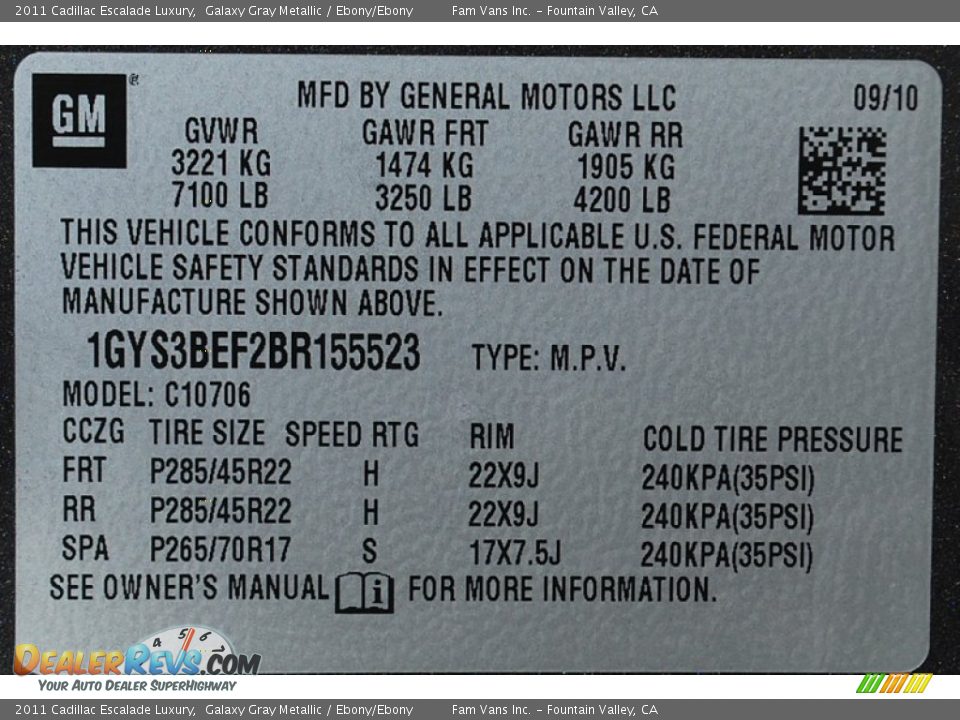 2011 Cadillac Escalade Luxury Galaxy Gray Metallic / Ebony/Ebony Photo #26