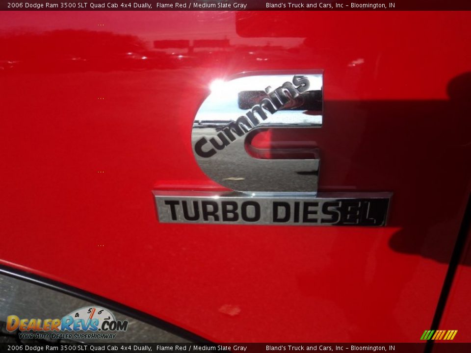 2006 Dodge Ram 3500 SLT Quad Cab 4x4 Dually Flame Red / Medium Slate Gray Photo #24