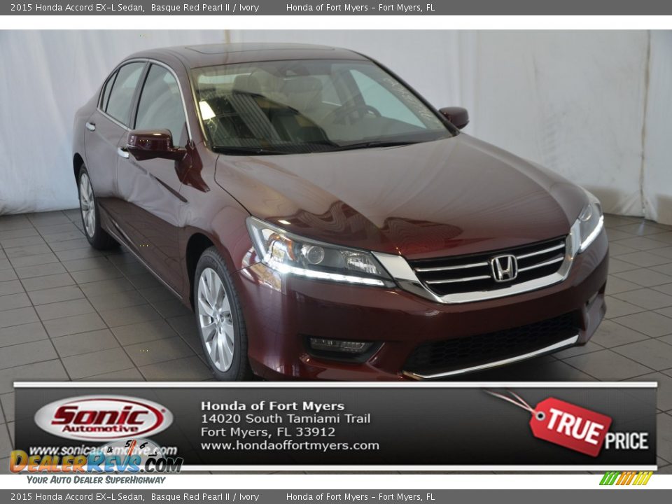 2015 Honda Accord EX-L Sedan Basque Red Pearl II / Ivory Photo #1